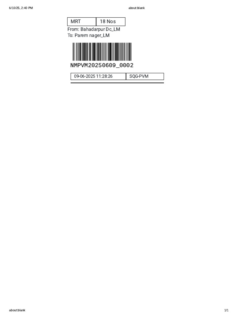 NMPVM20250609 - 0002: MRT 18 Nos | PDF