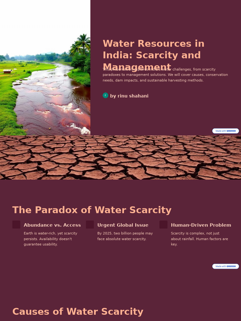Water Conservation Strategies in India | PDF | Water Scarcity | Water