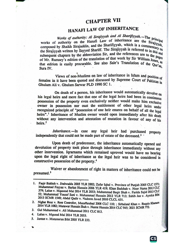 Hanfi Law of Inheritance | PDF