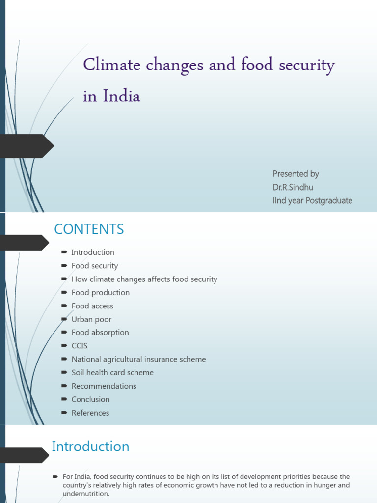 Climate Change and Food Security 1 | PDF | Food Security | Climate Change