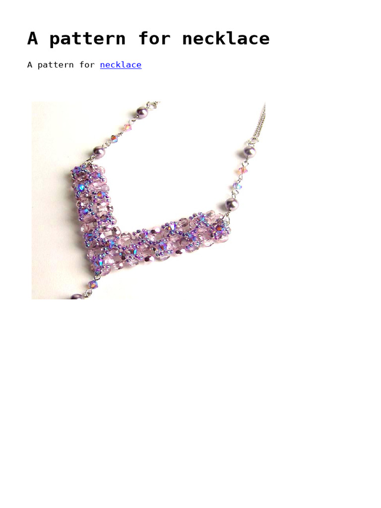 Necklace Pattern Design Guide | PDF