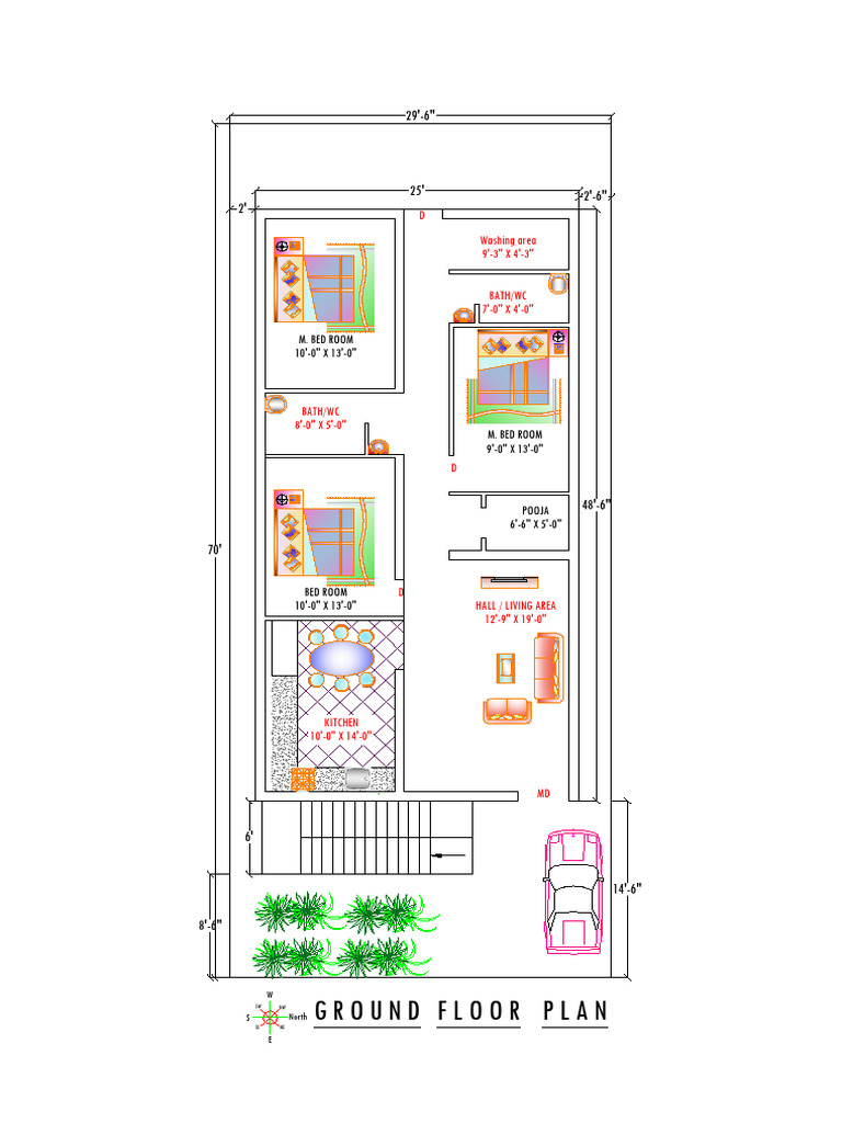 Ground Floor Plan Dimensions and Layout | PDF