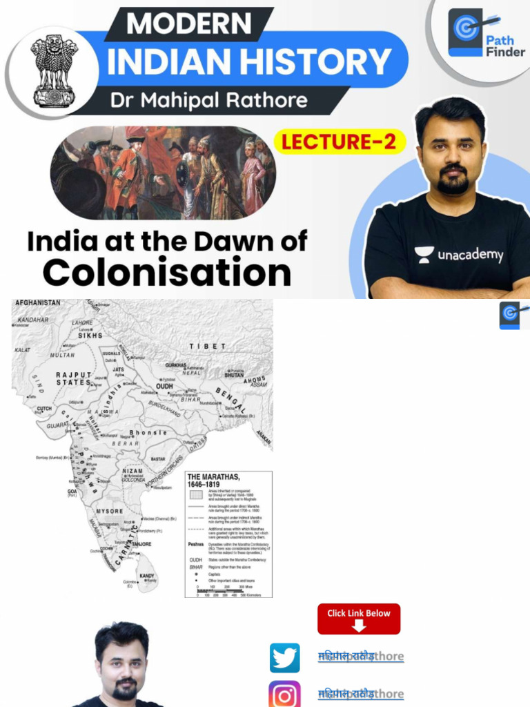 L2 Modern History India at The Dawn of Colonization Marathas Awadh | PDF