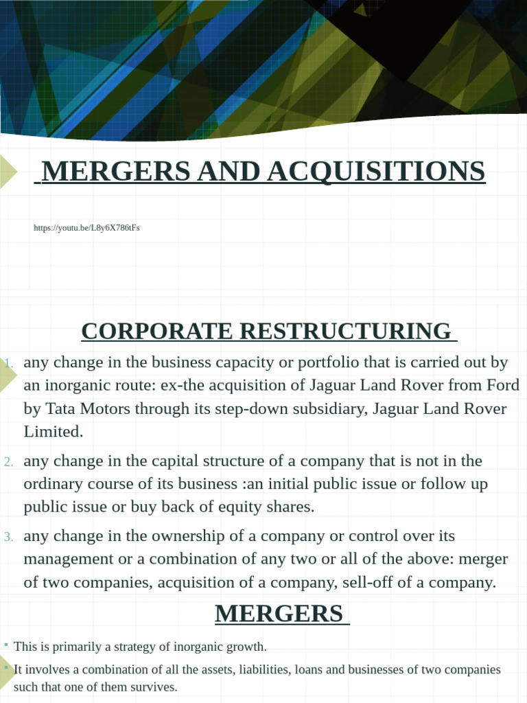 Mergers & Acquisitions | PDF | Takeover | Mergers And Acquisitions