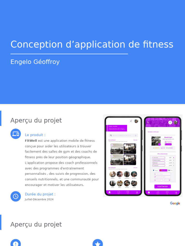 Application FitWell : Trouvez votre coach fitness | PDF | Informatique