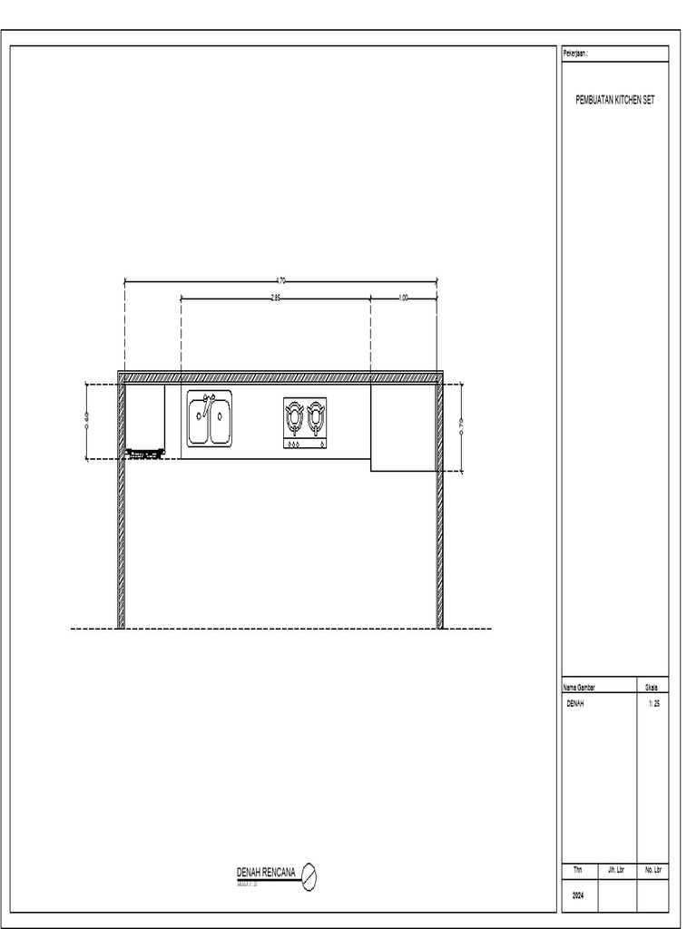 Denah Kitchen Set 2024 Skala 1:25 | PDF