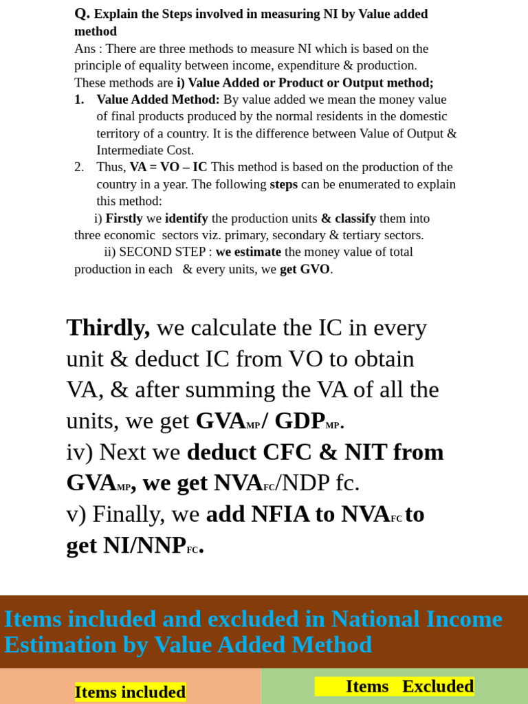 Measuring National Income via Value Added | PDF | Goods | Measures Of ...