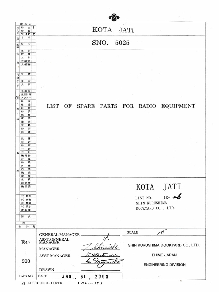Spare Parts List for Marine Radio Equipment | PDF