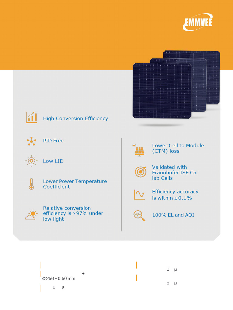 M10R TOPCon Solar Cell Specifications | PDF | Electric Power ...