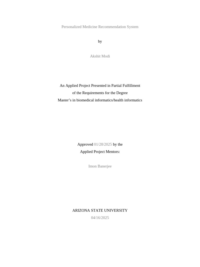 CatBoost for Personalized Medicine Recommendations | PDF | Machine ...