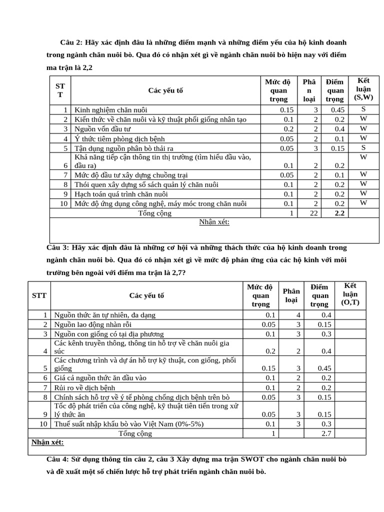 Bai Tap Hoach Dinh Chien Luoc | PDF