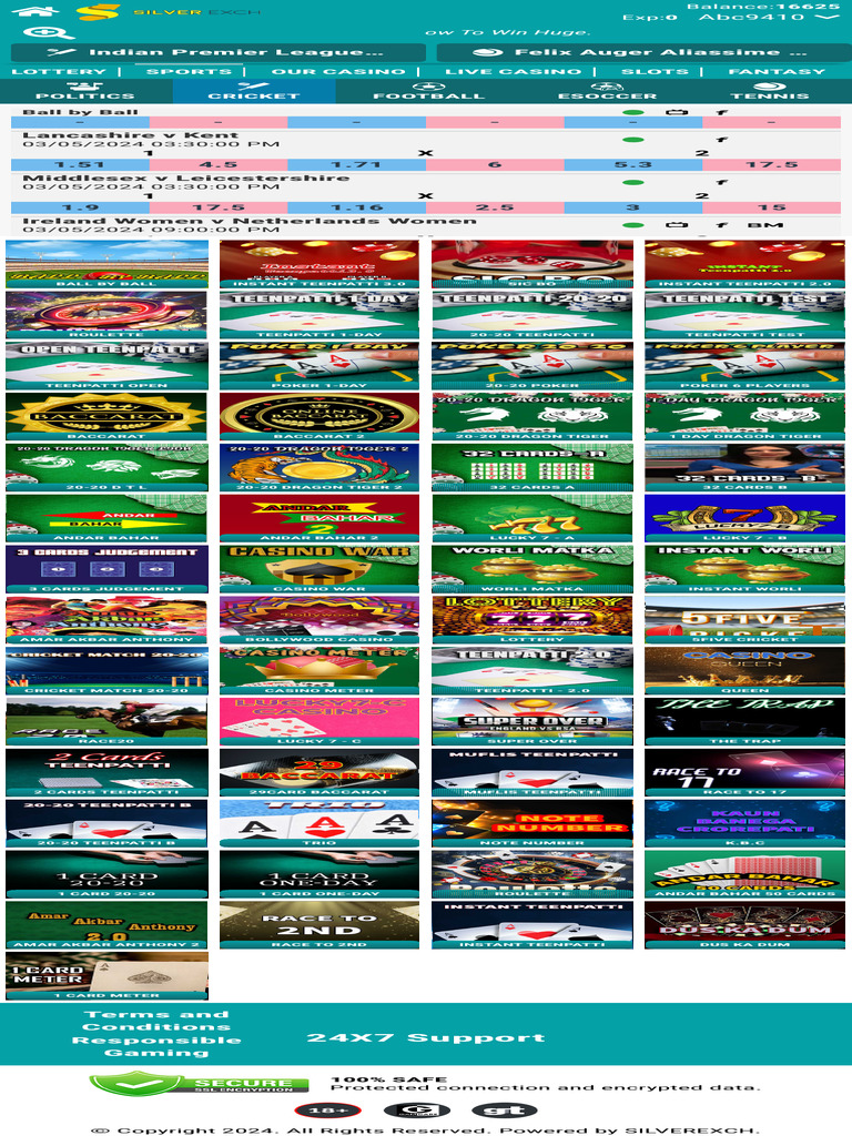 Silverexch App: Safe Betting Platform | PDF | Games Of Chance ...