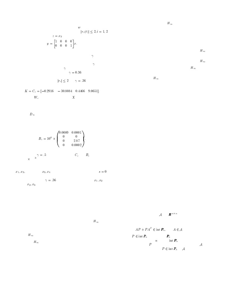 Robust Control and Lyapunov Functions | PDF | Eigenvalues And ...