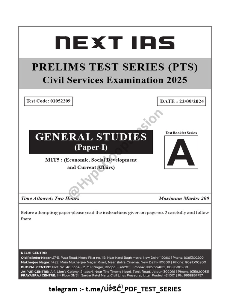 M1T5 Next_ias Test 5 Que | PDF | Government Budget Balance | Fiscal Policy
