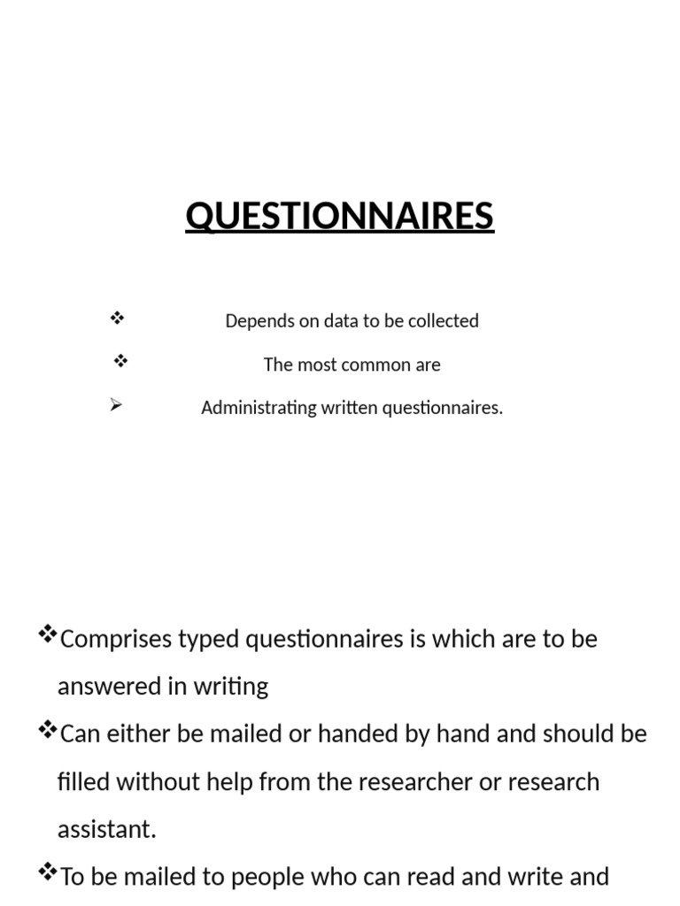 Effective Questionnaire Design Guide | PDF | Validity (Statistics ...