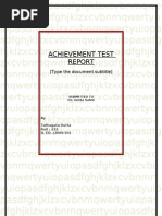 Final Achievement Test Report