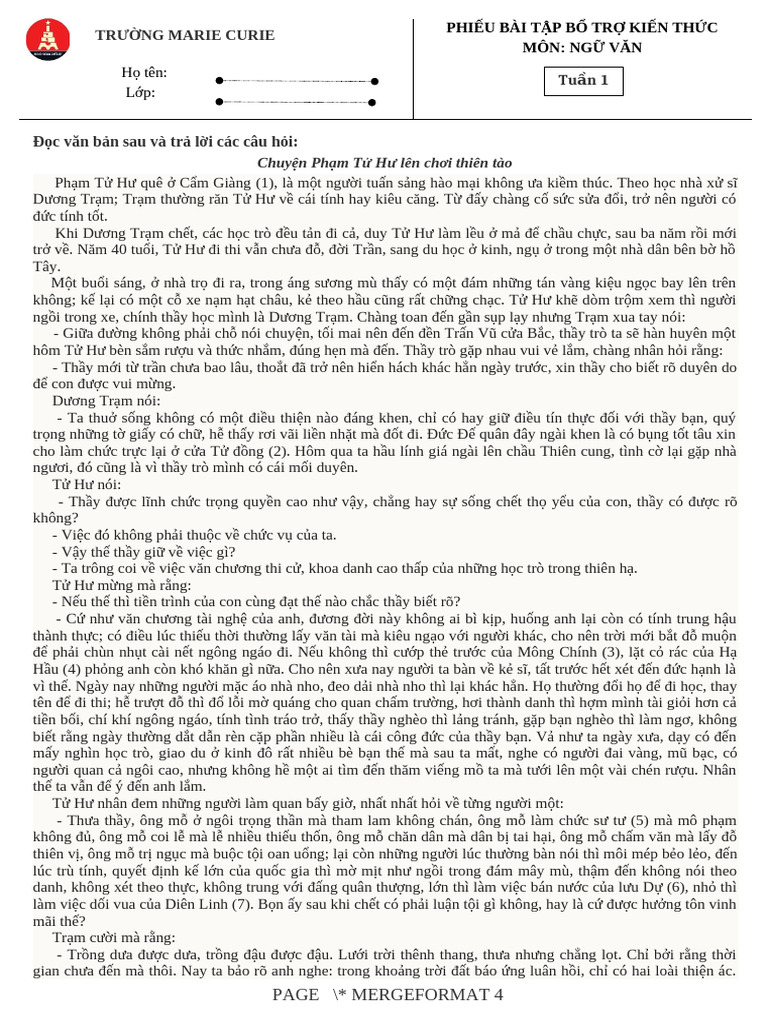 PBT Tuần 1 | PDF