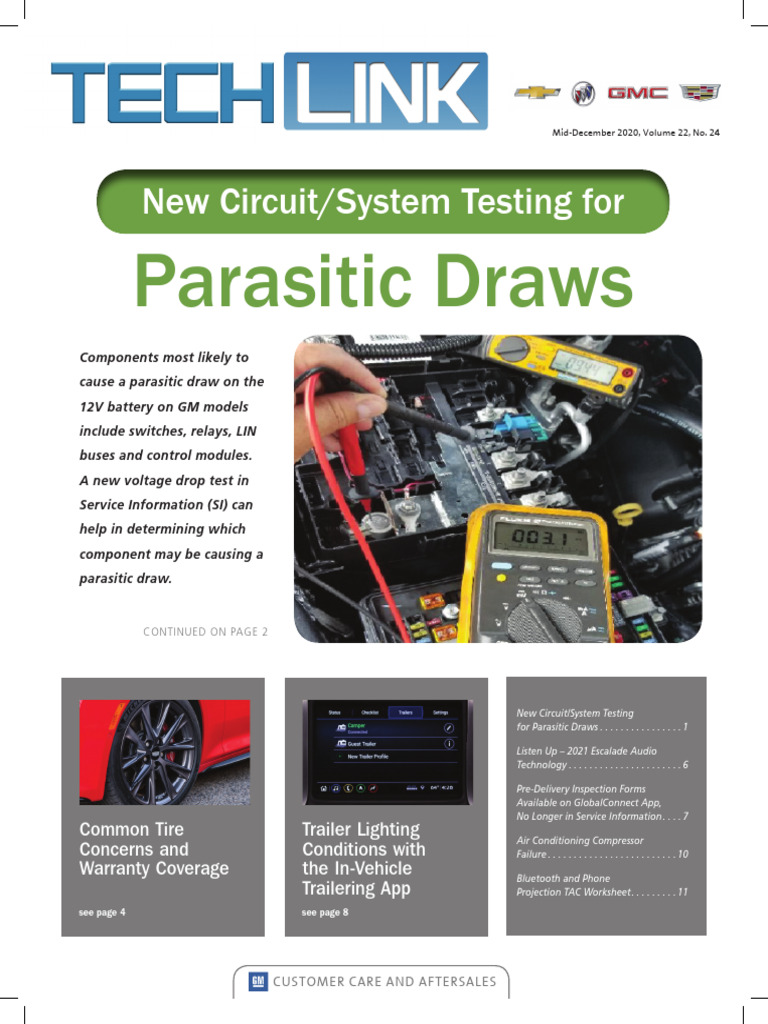 Parasitic Draw Diagnosis and Solutions | PDF | Tire | Fuse (Electrical)