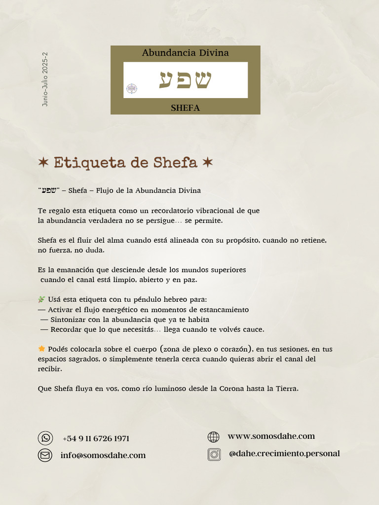Shefa: Flujo de Abundancia Divina | PDF