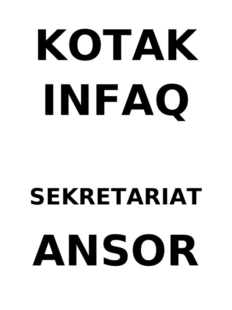 Tulisan Infaq | PDF
