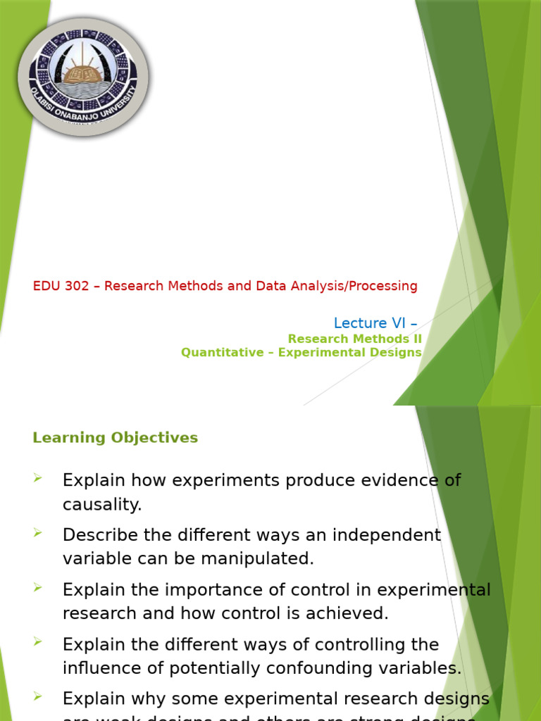 Experimental Research Methods Explained | PDF | Experiment | Dependent ...