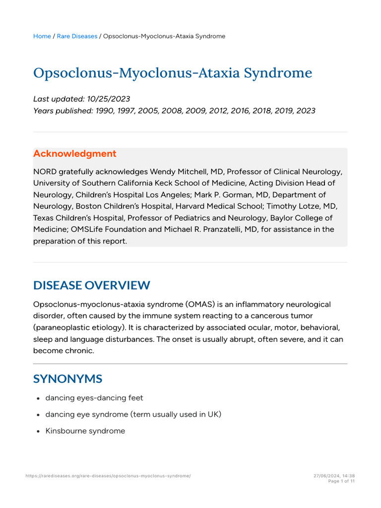 Opsoclonus visual data 7