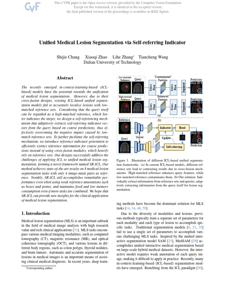 Self-Referencing for Medical Segmentation | PDF | Image Segmentation ...