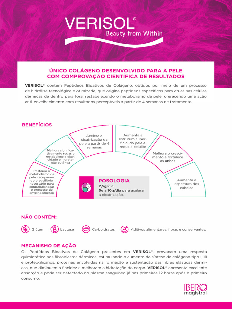 Colágeno VERISOL®: Eficácia Comprovada | PDF | Pele | Colágeno