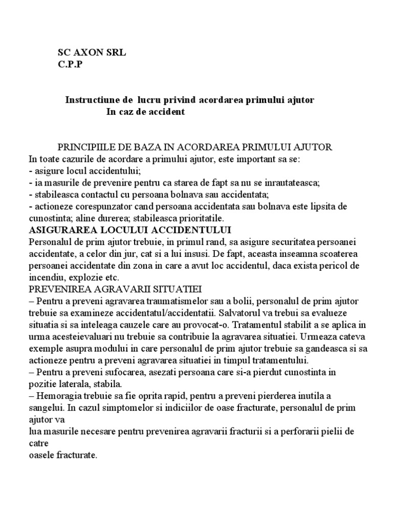 Acordare Prim Ajutor