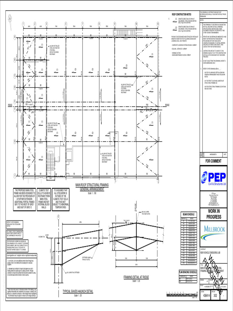 Pep - 141224 - 436414-302!-!main Roof Level Structural Framing General ...