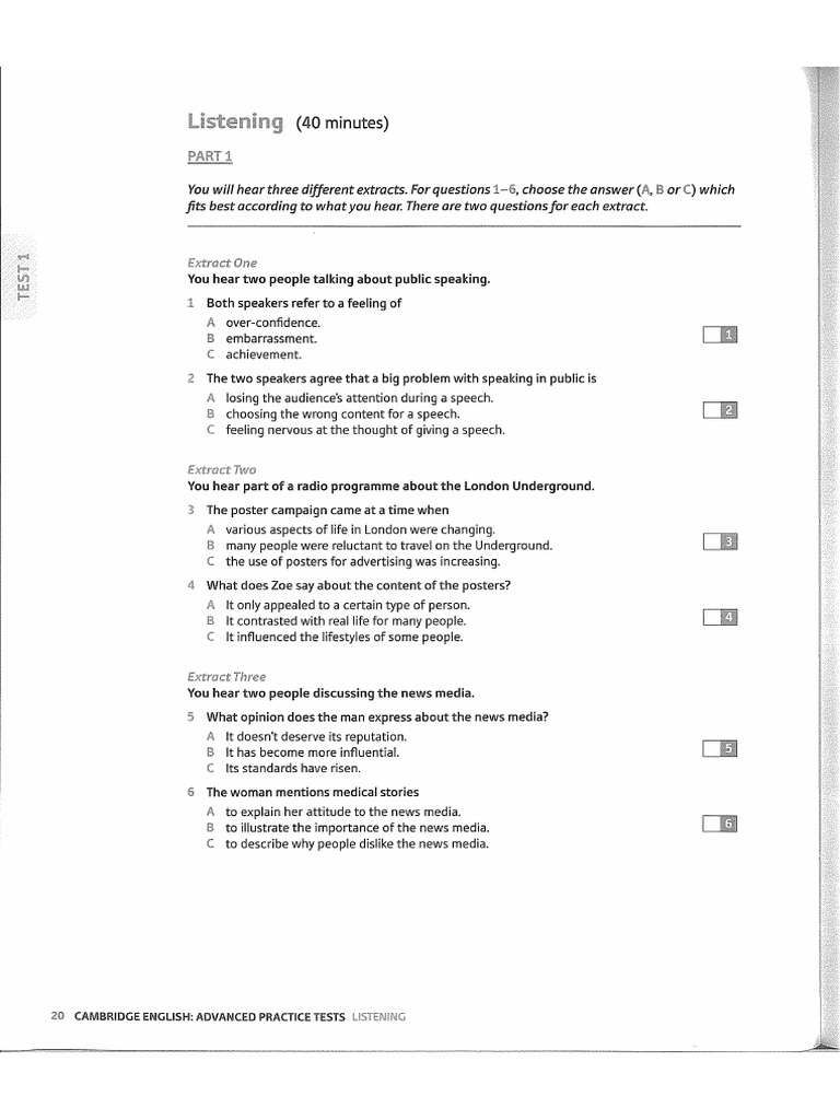 Listening CAE Test | PDF