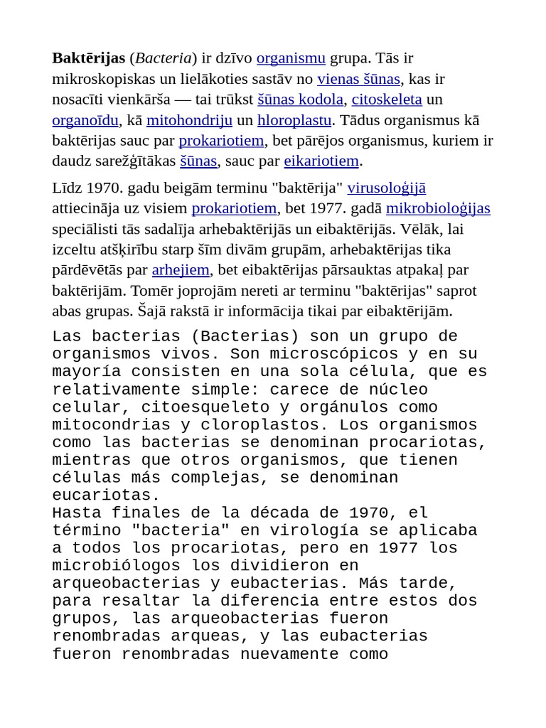 Bacteria en Letón y Lituano | PDF | Bacterias Gram-negativo | Bacterias ...