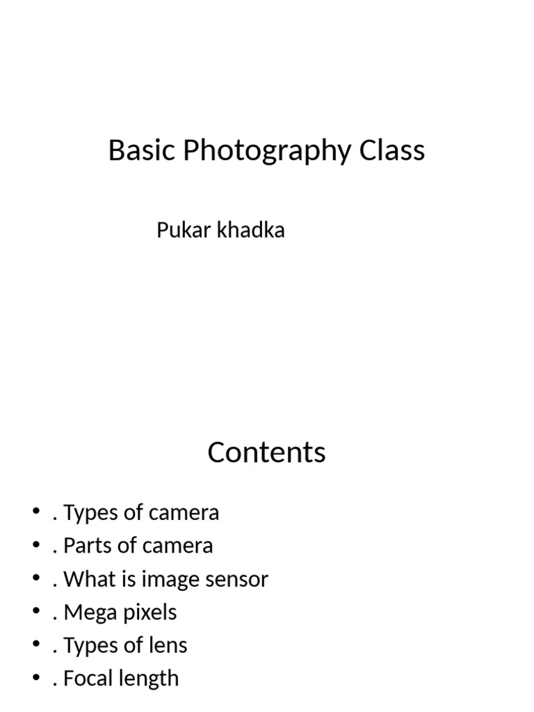 Essential Guide to Basic Photography | PDF | Camera Lens | Camera