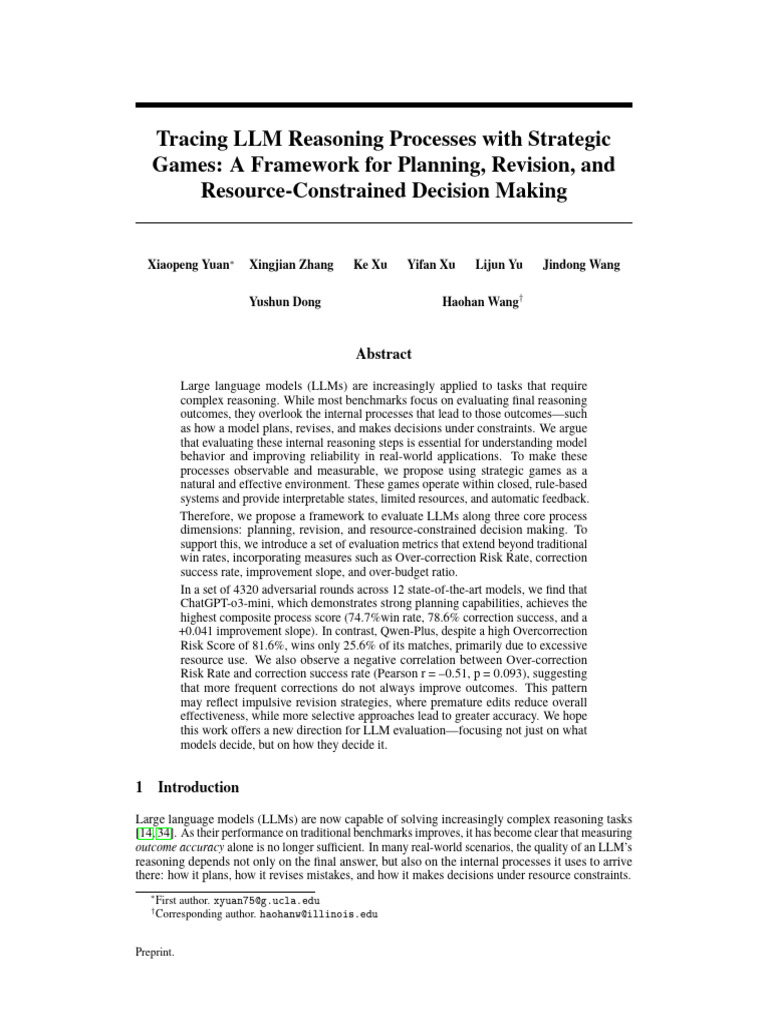Evaluating LLM Reasoning in Games | PDF | Evaluation