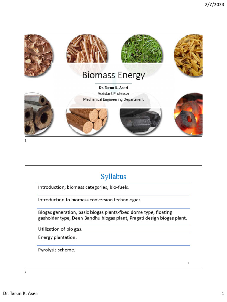 Biomass Energy Conversion Technologies | PDF | Biofuel | Anaerobic ...