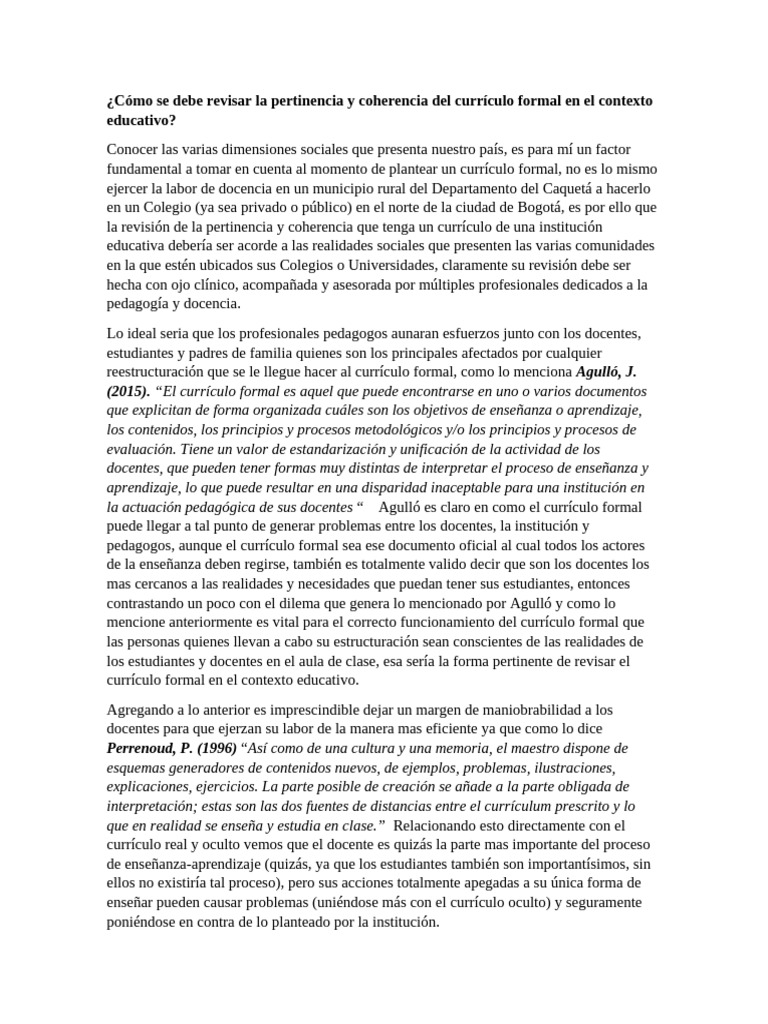 Foro Semana 3 Teoria y Diseño Curricular | PDF | Plan de estudios ...