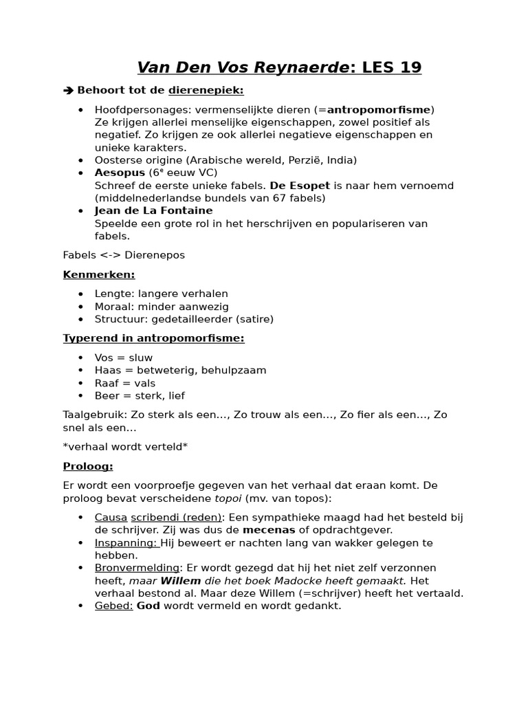 Reynaert en Co | PDF