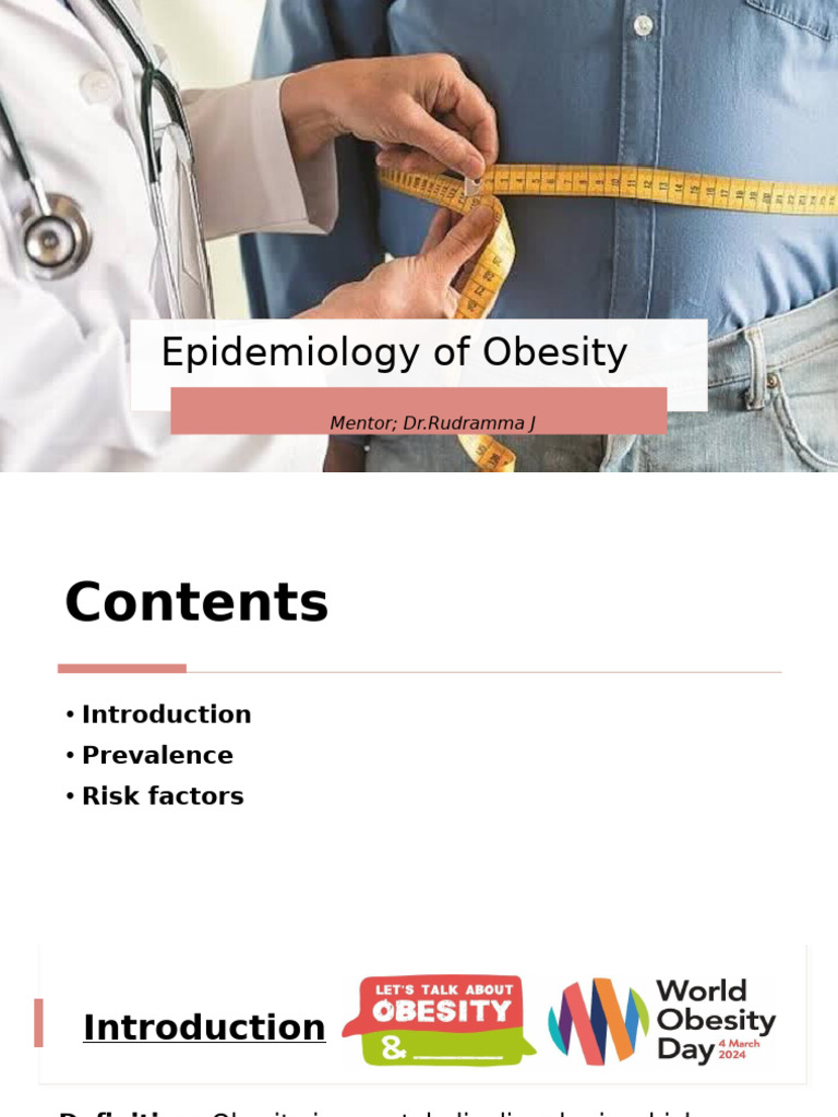 Epidemiology of Obesity, Obesity, Risk Factors | PDF | Obesity ...