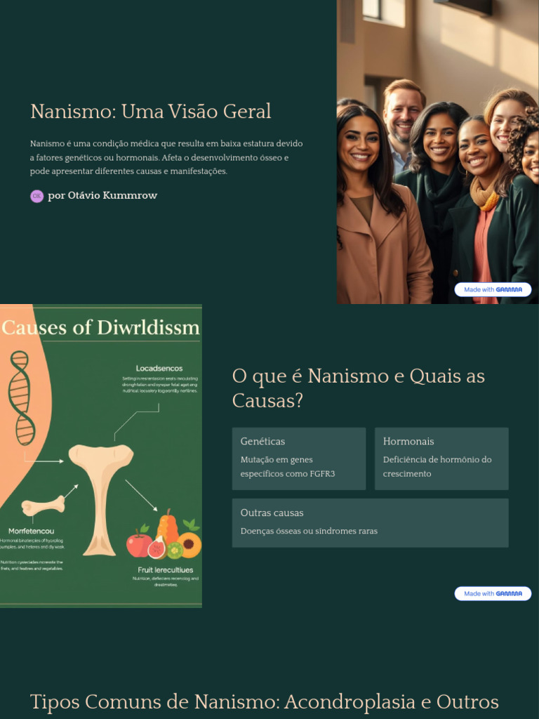 Nanismo: Causas, Tipos e Tratamentos | PDF | Genética | Acessibilidade