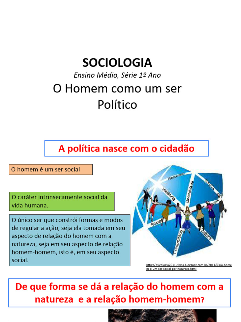 O Homem e a Política na Sociologia | PDF | Sociologia | Estado
