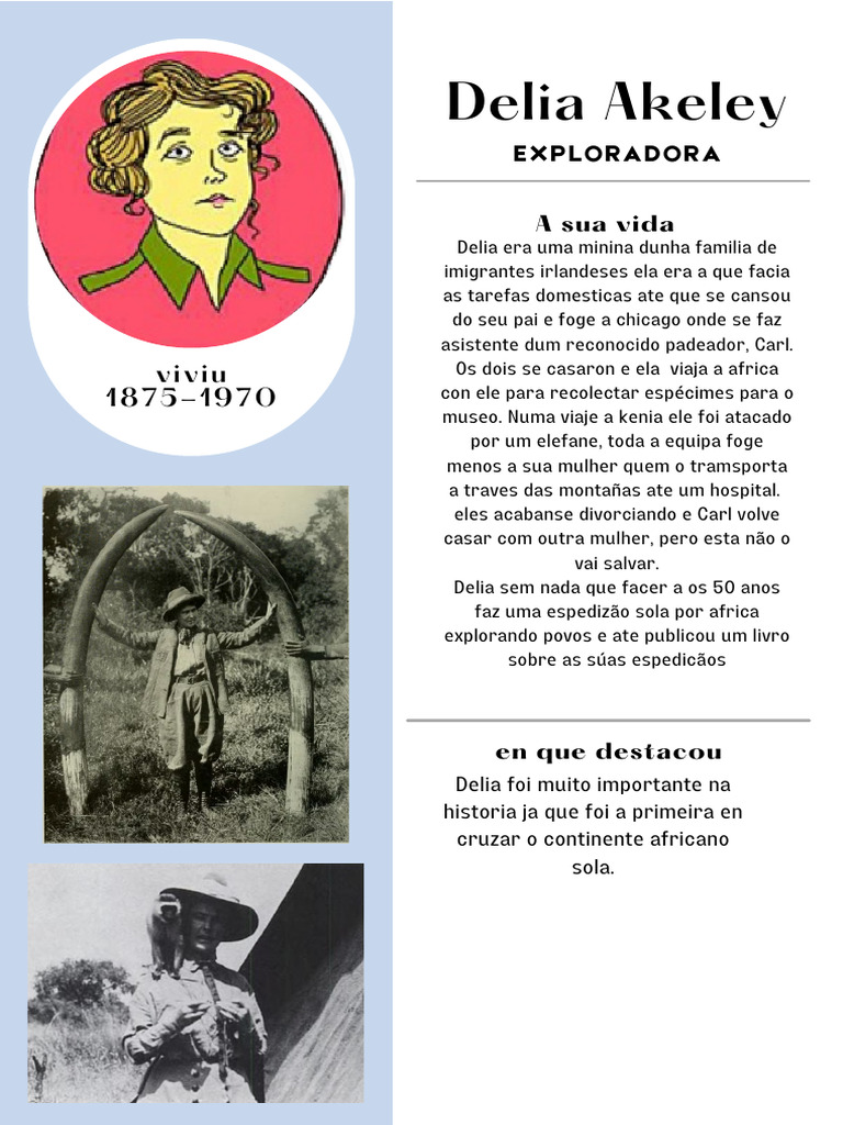 Delia Akeley: Primeira Exploradora Sozinha na África | PDF