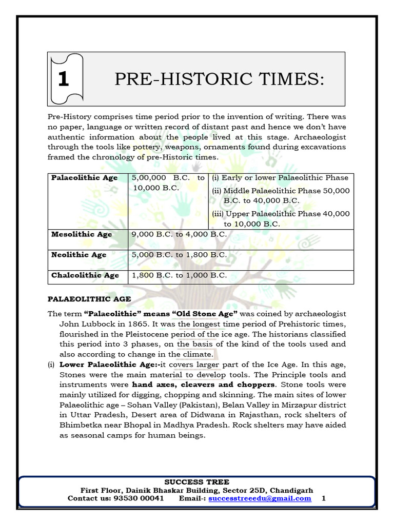 Prehistoric Age Overview and Phases | PDF | Vedas | Paleolithic
