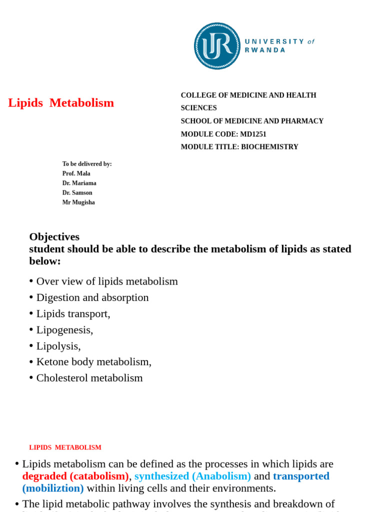 Triglycerol Metabolism Overview | PDF | Lipoprotein | Cholesterol