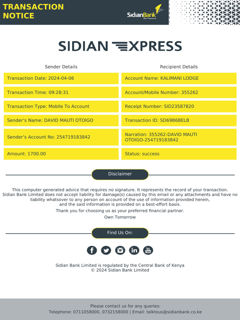 Transaction Receipt | PDF