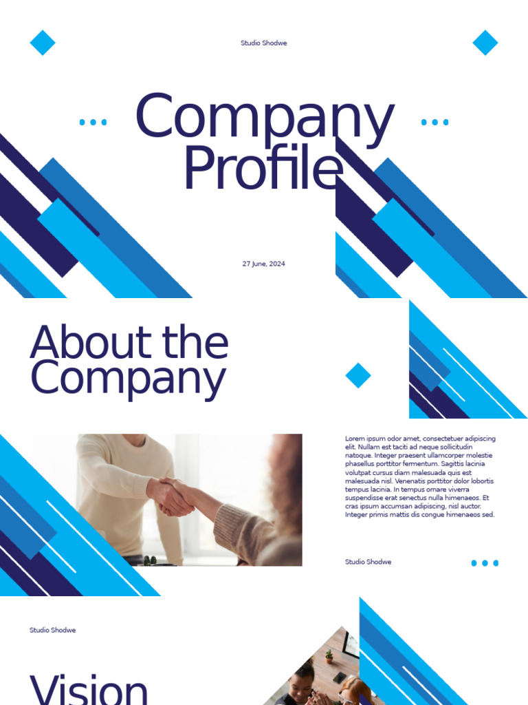 Blue and White Modern Company Profile Presentation | PDF