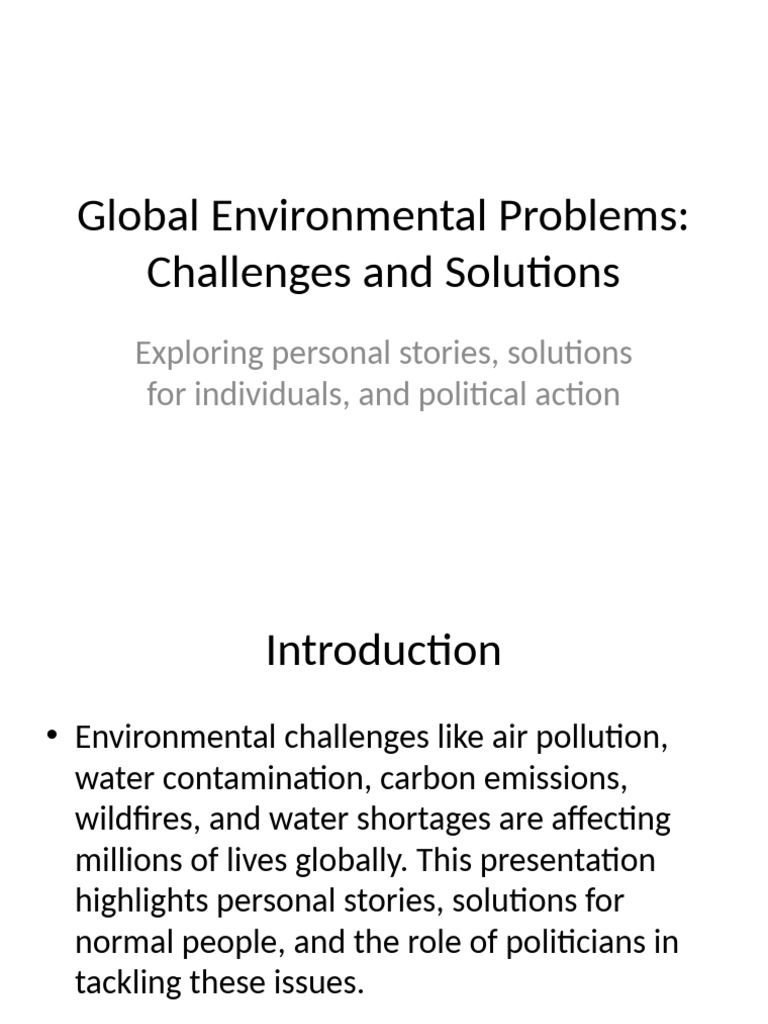 Environmental Problems Presentation 3 | PDF | Air Pollution | Wildfire