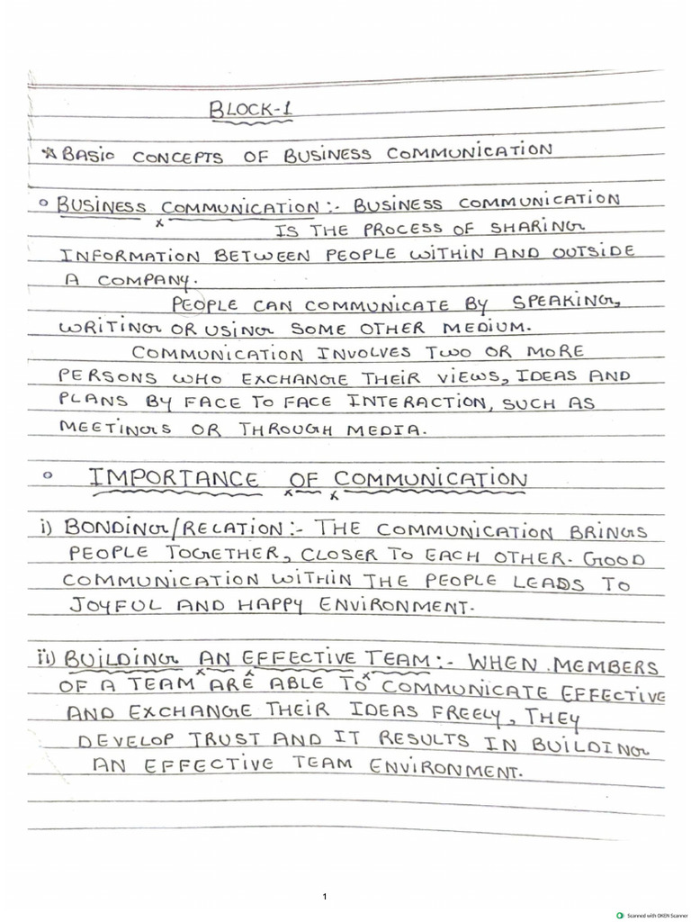 Business Communication Notes - 231229 - 091826 | PDF