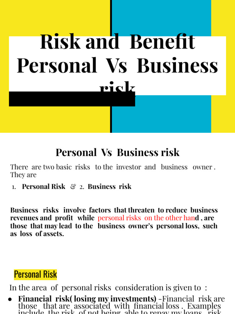 Personal vs Business Risk Analysis | PDF | Risk | Investing