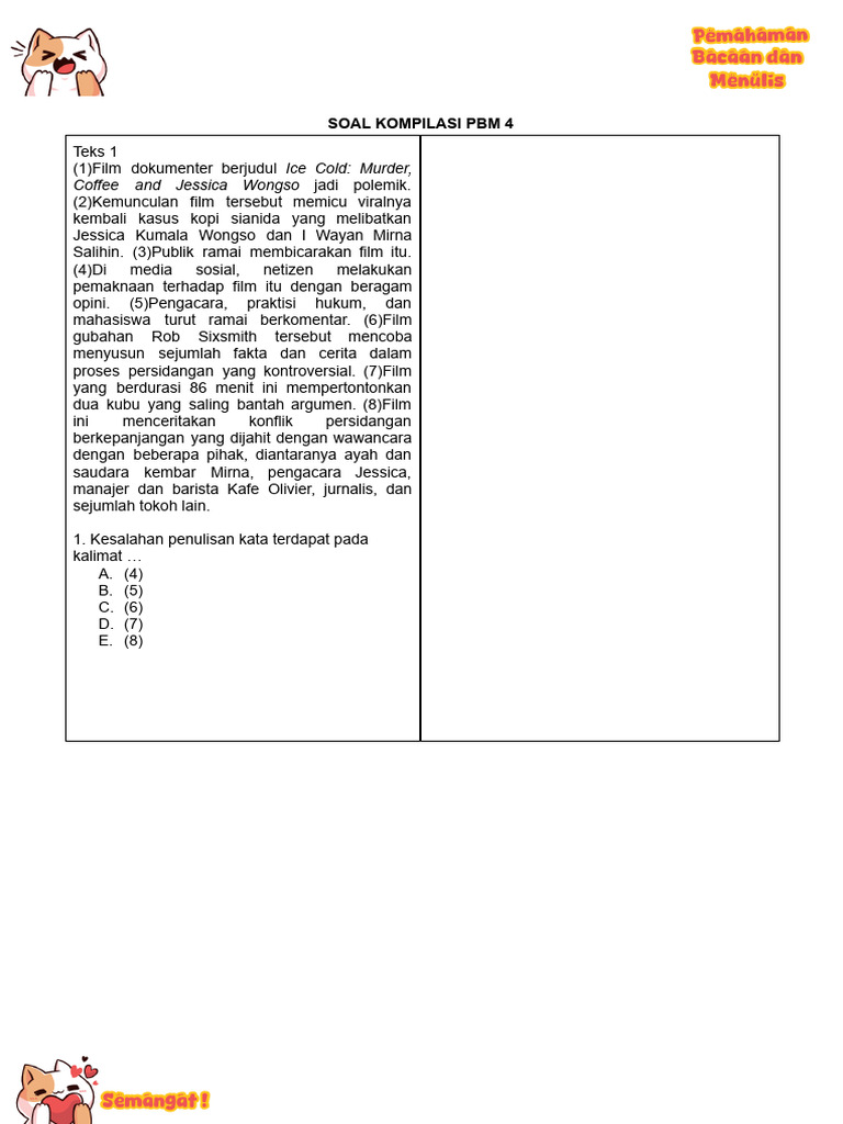 Soal Kompilasi PBM 4 | PDF
