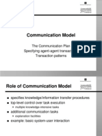 Communication Model: The Communication Plan Specifying Agent-Agent Transactions Transaction Patterns